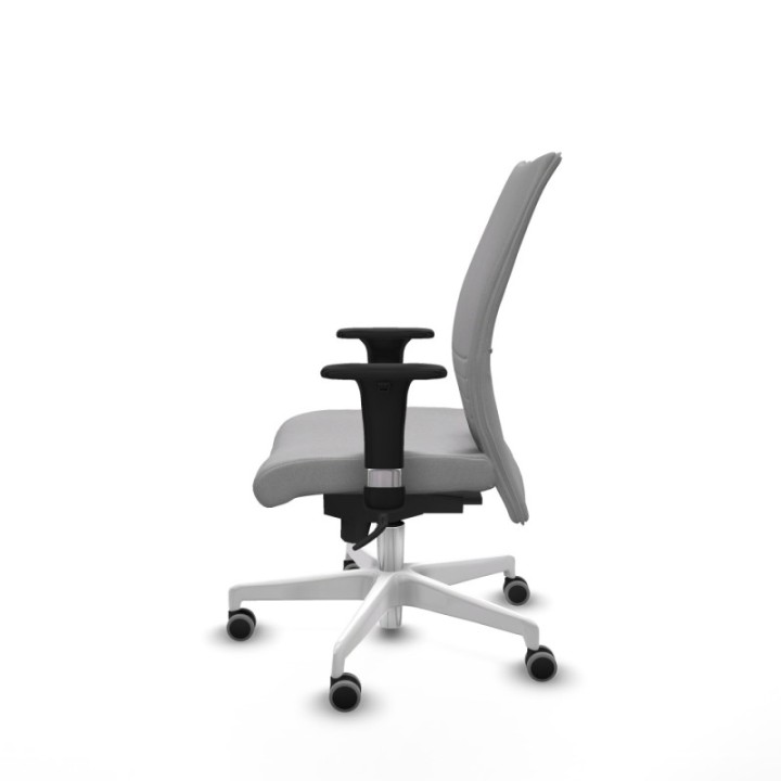 Albacete confidente XL sincro bali gris claro brazos 1D cromados base blanca ruedas 65mm engomadas