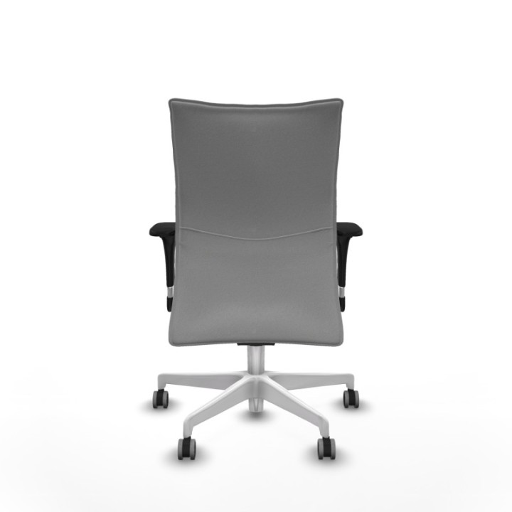 Albacete confidente XL sincro bali gris claro brazos 1D cromados base blanca ruedas 65mm engomadas