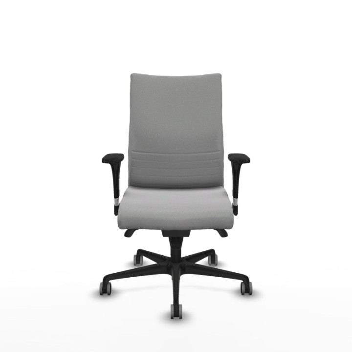 Albacete confidente XL sincro bali gris claro brazos 1D cromados base nailon ruedas 65mm engomadas