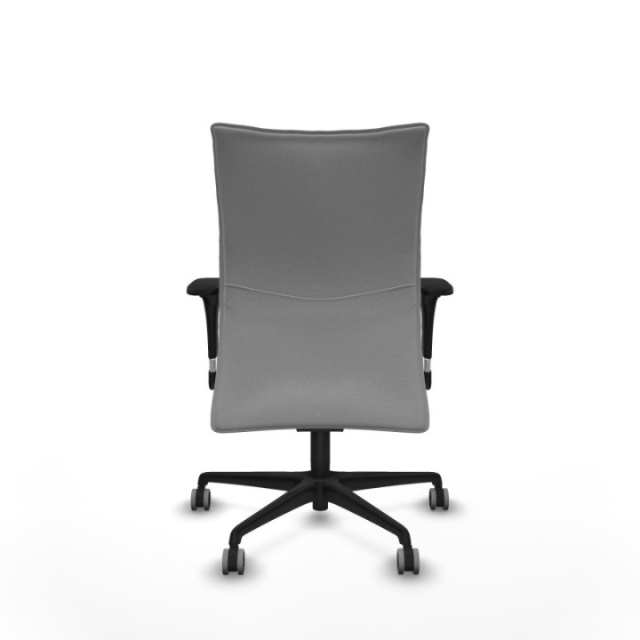 Albacete confidente XL sincro bali gris claro brazos 1D cromados base nailon ruedas 65mm engomadas