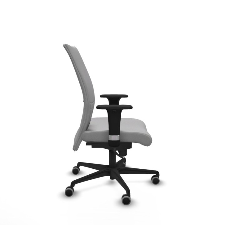 Albacete confidente XL sincro bali gris claro brazos 1D cromados base nailon ruedas 65mm engomadas