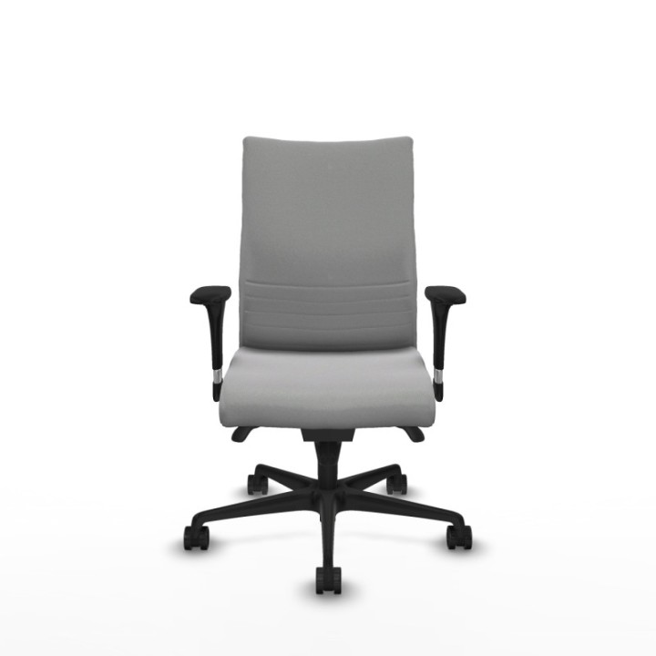 Albacete confidente XL sincro bali gris claro brazos 1D cromados base nailon ruedas 65 mm nailon