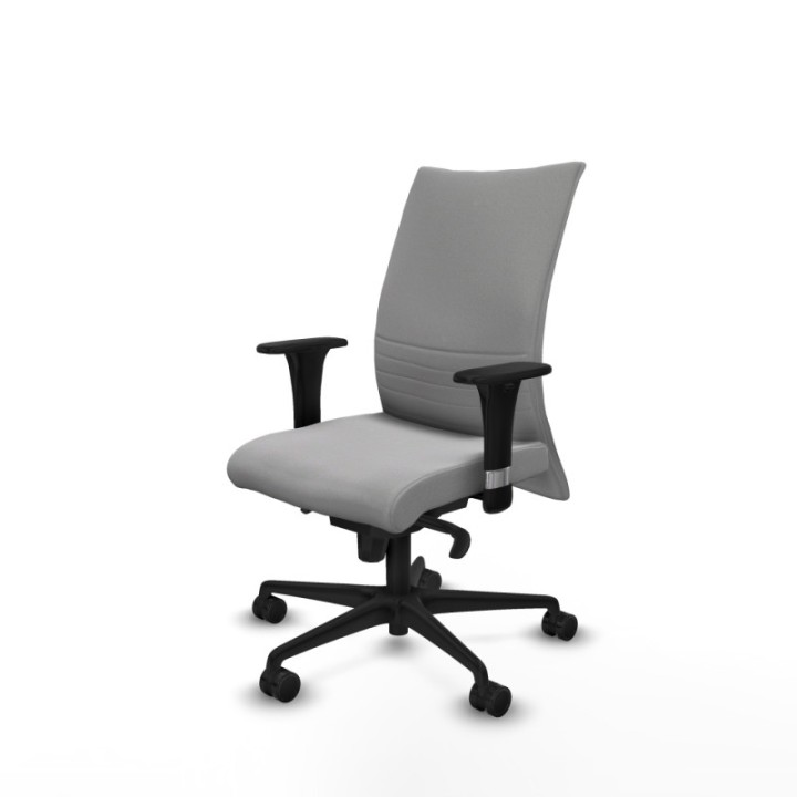 Albacete confidente XL sincro bali gris claro brazos 1D cromados base nailon ruedas 65 mm nailon