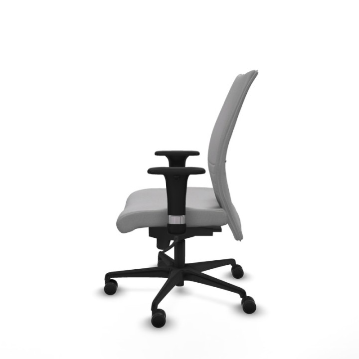 Albacete confidente XL sincro bali gris claro brazos 1D cromados base nailon ruedas 65 mm nailon