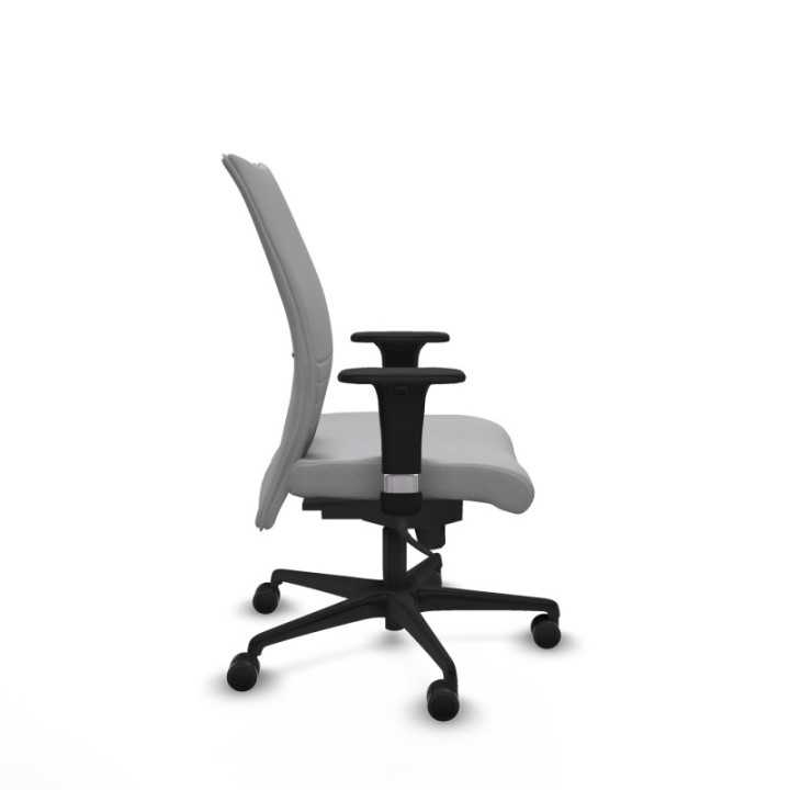 Albacete confidente XL sincro bali gris claro brazos 1D cromados base nailon ruedas 65 mm nailon