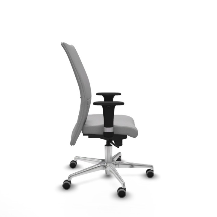 Albacete confidente XL sincro bali gris claro brazos 1D cromados base aluminio ruedas 65mm engomadas