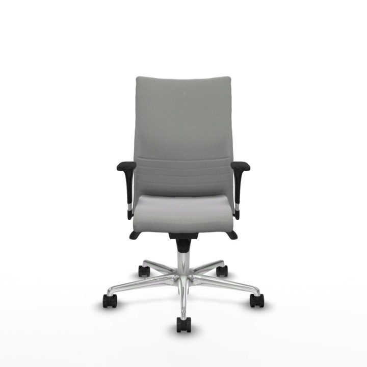 Albacete confidente XL sincro bali gris claro brazos 1D cromados base aluminio ruedas 65 mm nailon