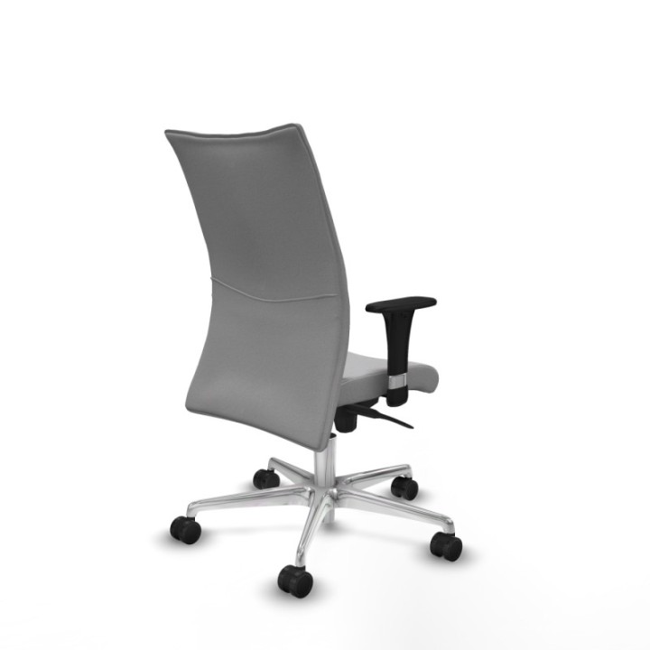 Albacete confidente XL sincro bali gris claro brazos 1D cromados base aluminio ruedas 65 mm nailon