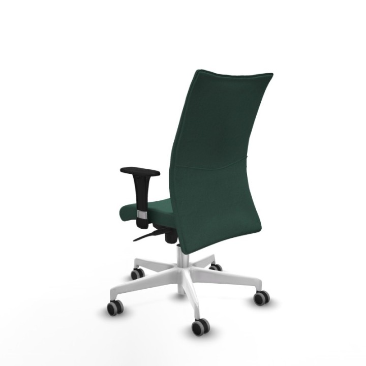 Albacete confidente XL sincro bali verde botella brazos 1D cromados base blanca ruedas 65mm engomadas