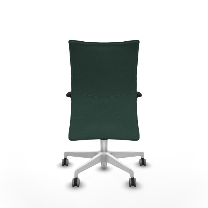 Albacete confidente XL sincro bali verde botella brazos 1D cromados base blanca ruedas 65mm engomadas