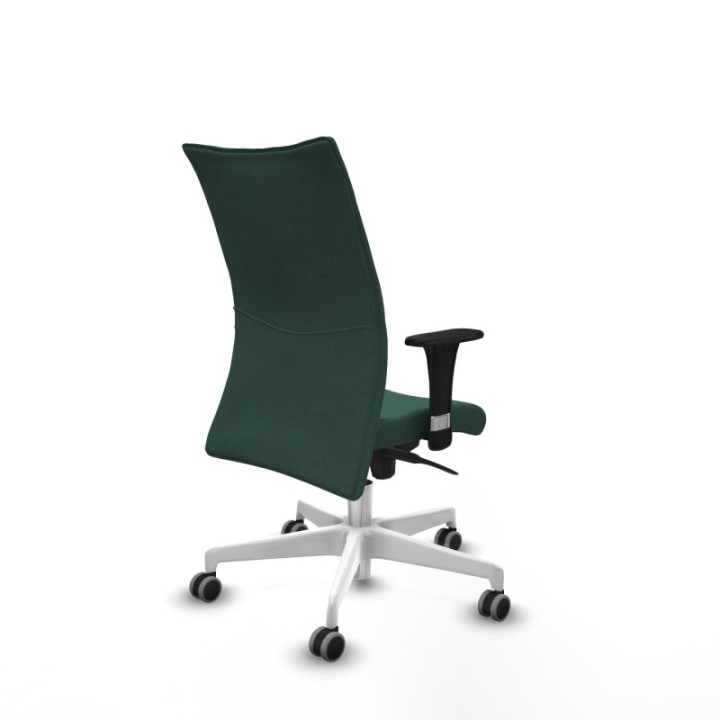 Albacete confidente XL sincro bali verde botella brazos 1D cromados base blanca ruedas 65mm engomadas