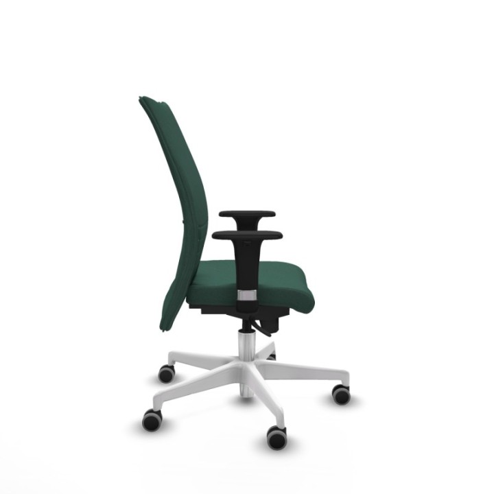 Albacete confidente XL sincro bali verde botella brazos 1D cromados base blanca ruedas 65mm engomadas