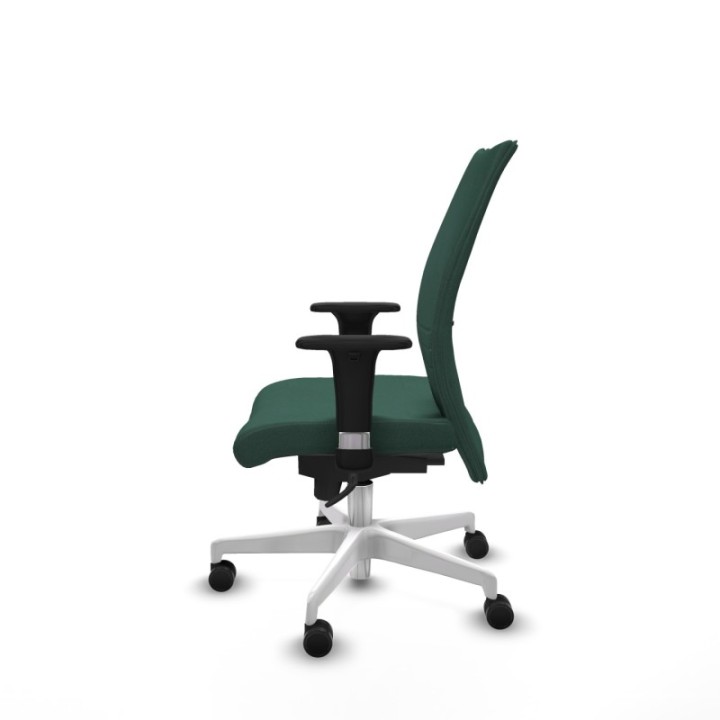 Albacete confidente XL sincro bali verde botella brazos 1D cromados base blanca ruedas 65 mm nailon