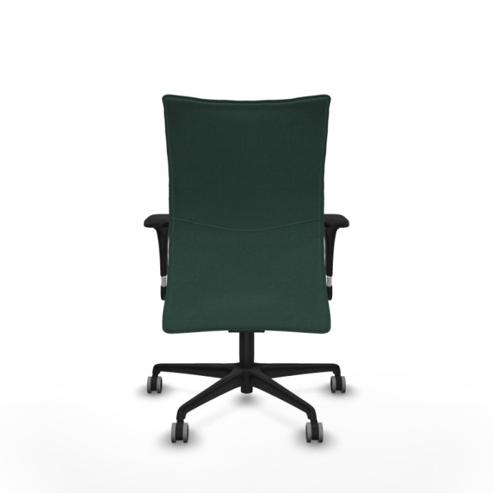 Albacete confidente XL sincro bali verde botella brazos 1D cromados base nailon ruedas 65mm engomadas