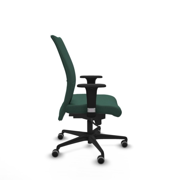 Albacete confidente XL sincro bali verde botella brazos 1D cromados base nailon ruedas 65mm engomadas