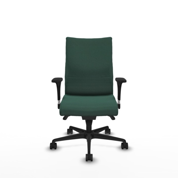 Albacete confidente XL sincro bali verde botella brazos 1D cromados base nailon ruedas 65 mm nailon