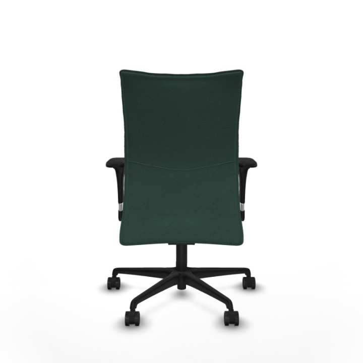 Albacete confidente XL sincro bali verde botella brazos 1D cromados base nailon ruedas 65 mm nailon