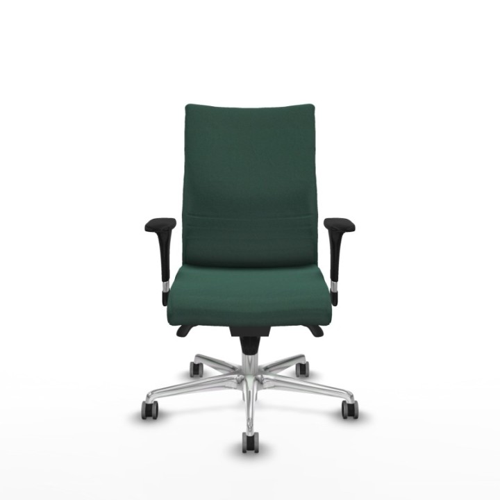 Albacete confidente XL sincro bali verde botella brazos 1D cromados base aluminio ruedas 65mm engomadas