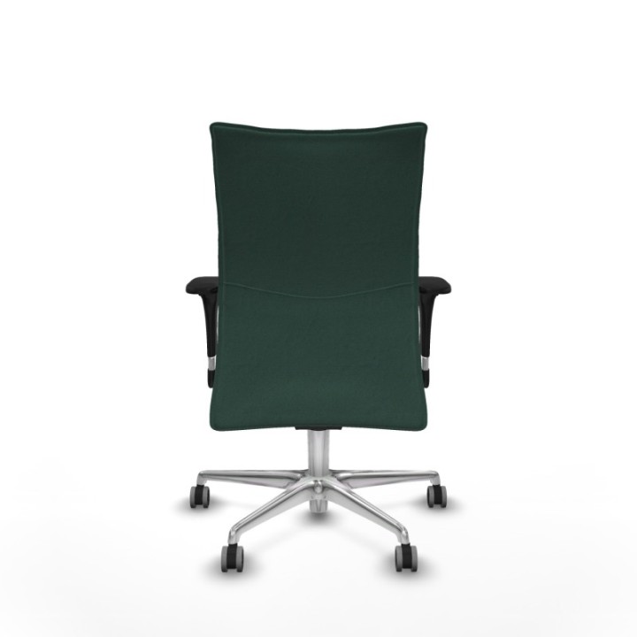 Albacete confidente XL sincro bali verde botella brazos 1D cromados base aluminio ruedas 65mm engomadas