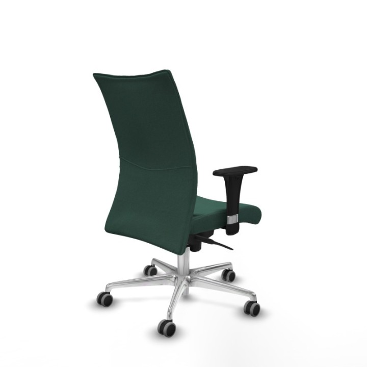 Albacete confidente XL sincro bali verde botella brazos 1D cromados base aluminio ruedas 65mm engomadas