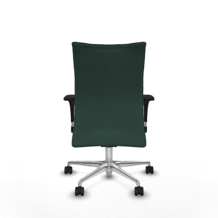 Albacete confidente XL sincro bali verde botella brazos 1D cromados base aluminio ruedas 65 mm nailon