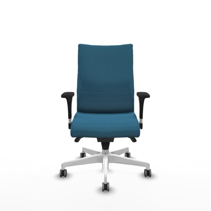 Albacete confidente XL sincro bali verde petroleo brazos 1D cromados base blanca ruedas 65mm engomadas