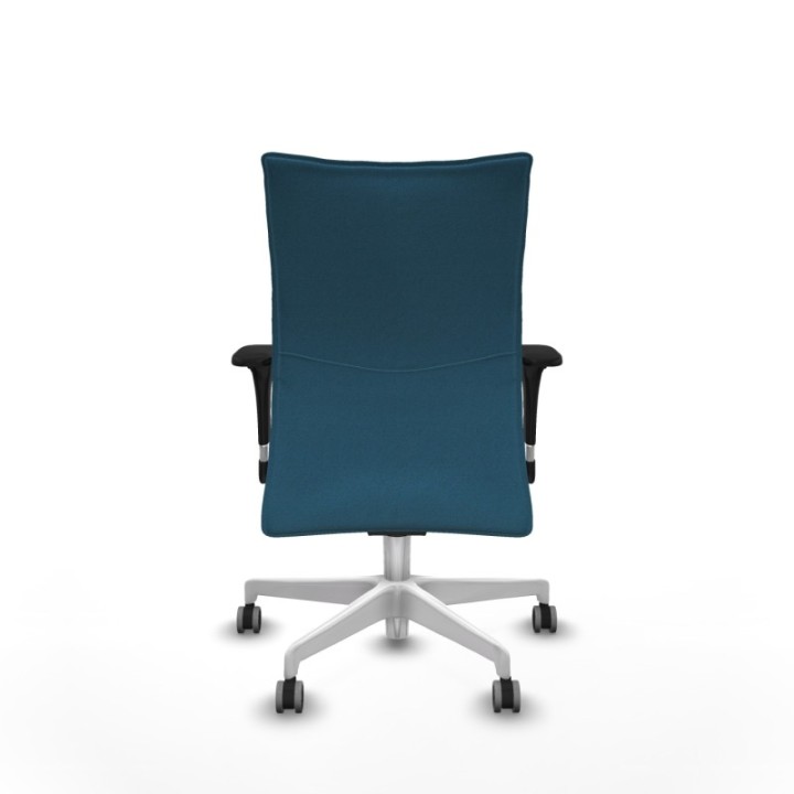 Albacete confidente XL sincro bali verde petroleo brazos 1D cromados base blanca ruedas 65mm engomadas