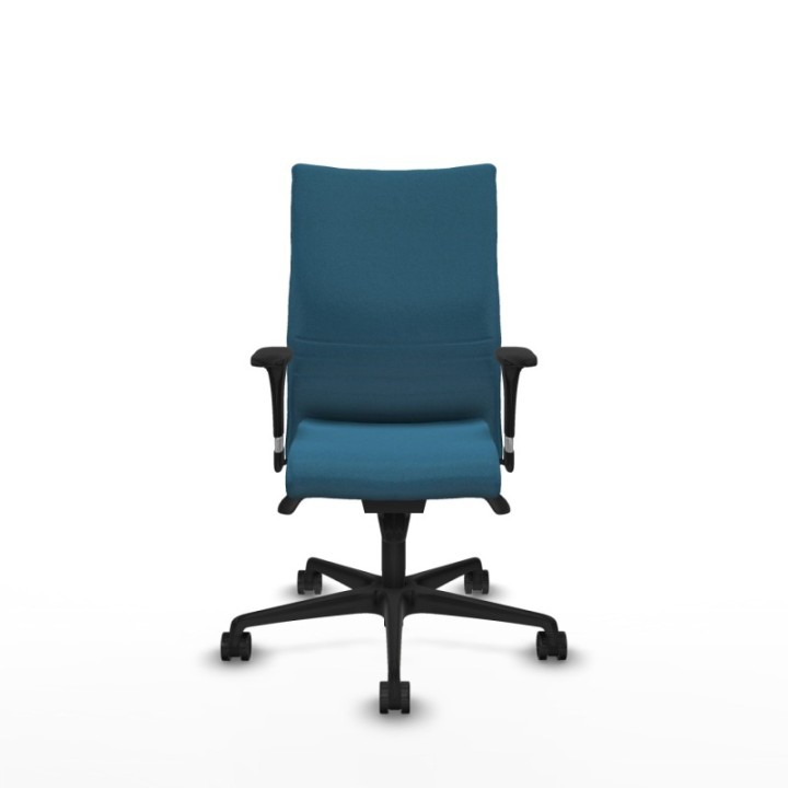 Albacete confidente XL sincro bali verde petroleo brazos 1D cromados base nailon ruedas 65 mm nailon