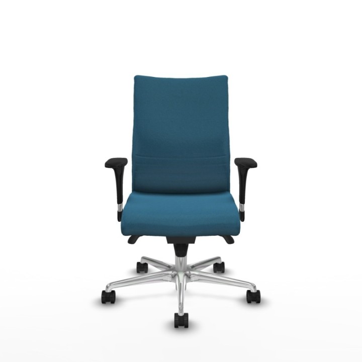 Albacete confidente XL sincro bali verde petroleo brazos 1D cromados base aluminio ruedas 65 mm nailon