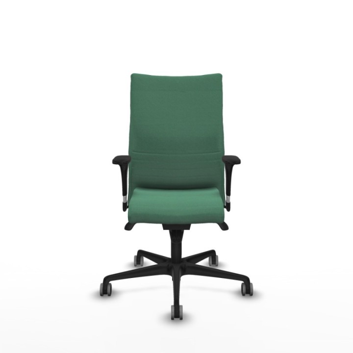 Albacete confidente XL sincro bali verde esmeralda brazos 1D cromados base nailon ruedas 65mm engomadas