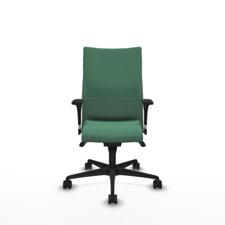 Albacete confidente XL sincro bali verde esmeralda brazos 1D cromados base nailon ruedas 65 mm nailon