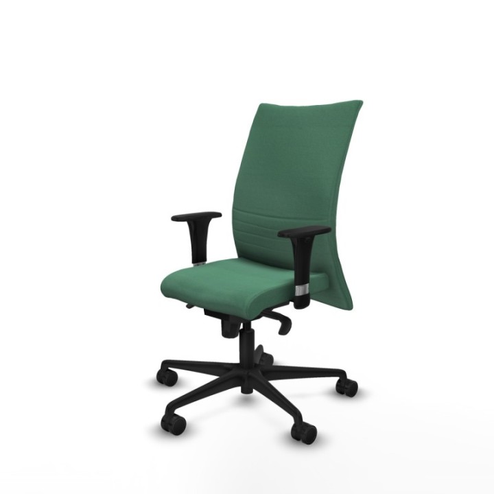 Albacete confidente XL sincro bali verde esmeralda brazos 1D cromados base nailon ruedas 65 mm nailon