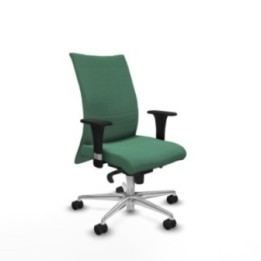 Albacete confidente XL sincro bali verde esmeralda brazos 1D cromados base aluminio ruedas 65 mm nailon