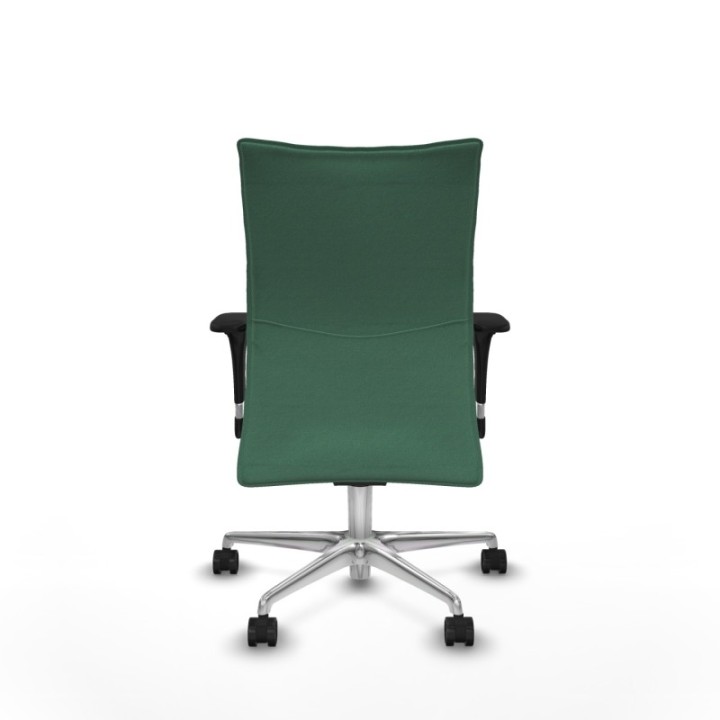 Albacete confidente XL sincro bali verde esmeralda brazos 1D cromados base aluminio ruedas 65 mm nailon