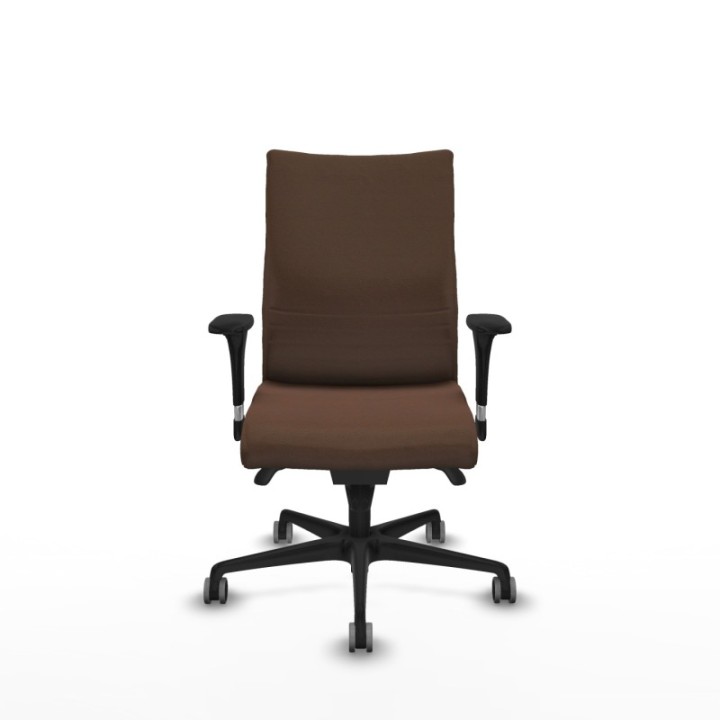 Albacete confidente XL sincro bali marrón oscuro brazos 1D cromados base nailon ruedas 65mm engomadas