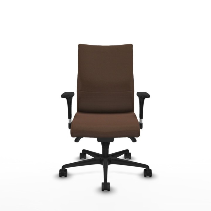 Albacete confidente XL sincro bali marrón oscuro brazos 1D cromados base nailon ruedas 65 mm nailon