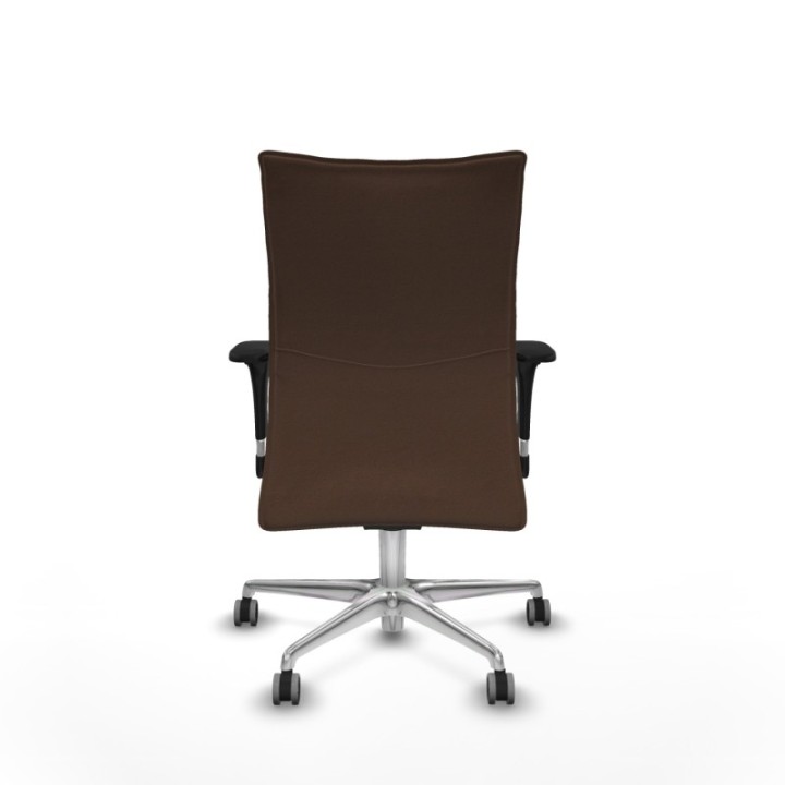 Albacete confidente XL sincro bali marrón oscuro brazos 1D cromados base aluminio ruedas 65mm engomadas