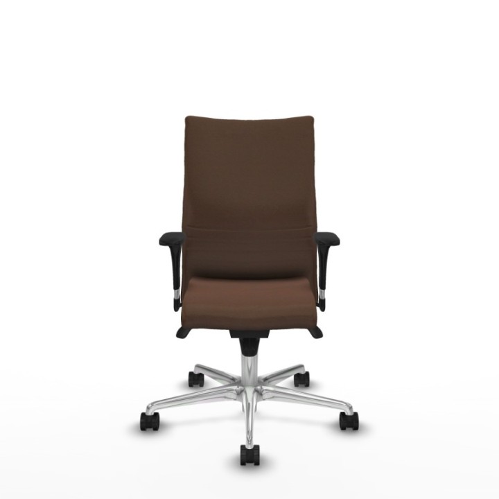 Albacete confidente XL sincro bali marrón oscuro brazos 1D cromados base aluminio ruedas 65 mm nailon