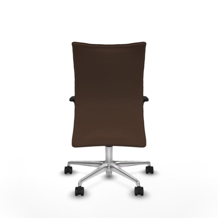 Albacete confidente XL sincro bali marrón oscuro brazos 1D cromados base aluminio ruedas 65 mm nailon