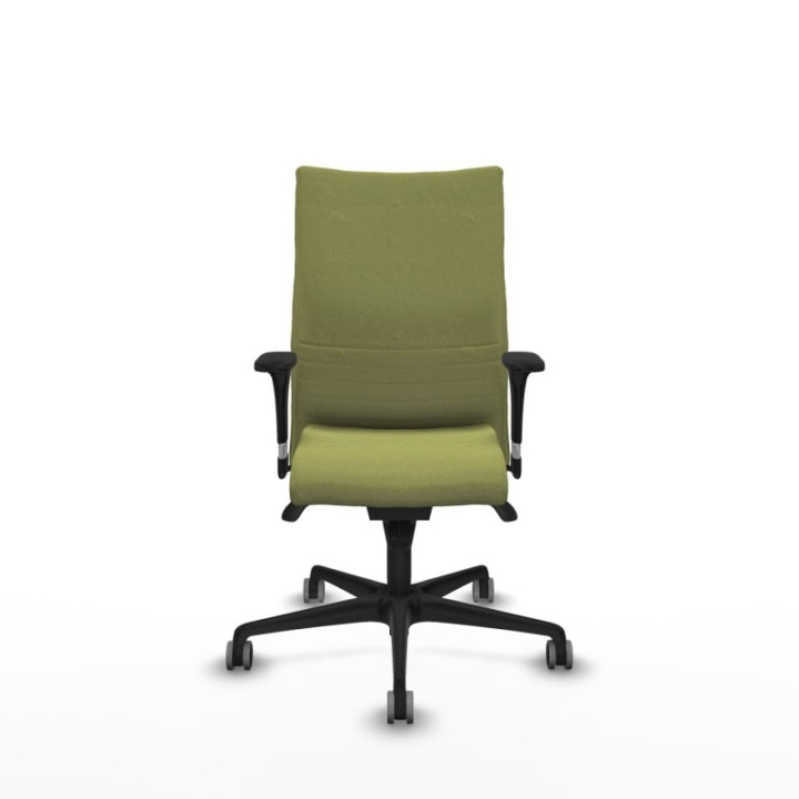 Albacete confidente XL sincro bali verde oliva brazos 1D cromados base nailon ruedas 65mm engomadas