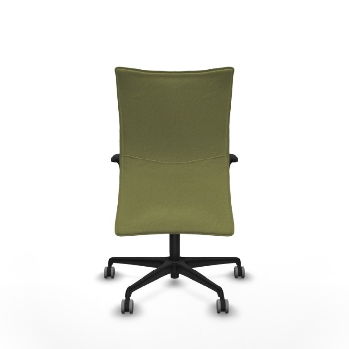 Albacete confidente XL sincro bali verde oliva brazos 1D cromados base nailon ruedas 65mm engomadas