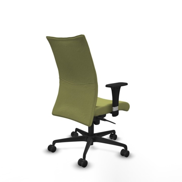 Albacete confidente XL sincro bali verde oliva brazos 1D cromados base nailon ruedas 65 mm nailon