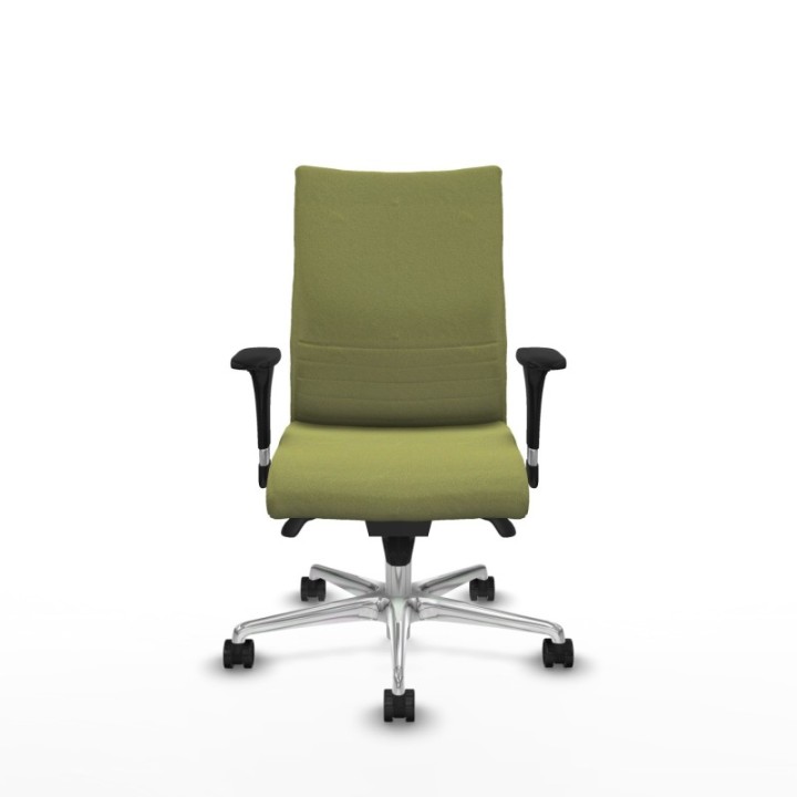 Albacete confidente XL sincro bali verde oliva brazos 1D cromados base aluminio ruedas 65 mm nailon