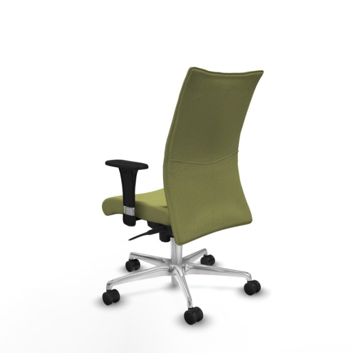 Albacete confidente XL sincro bali verde oliva brazos 1D cromados base aluminio ruedas 65 mm nailon