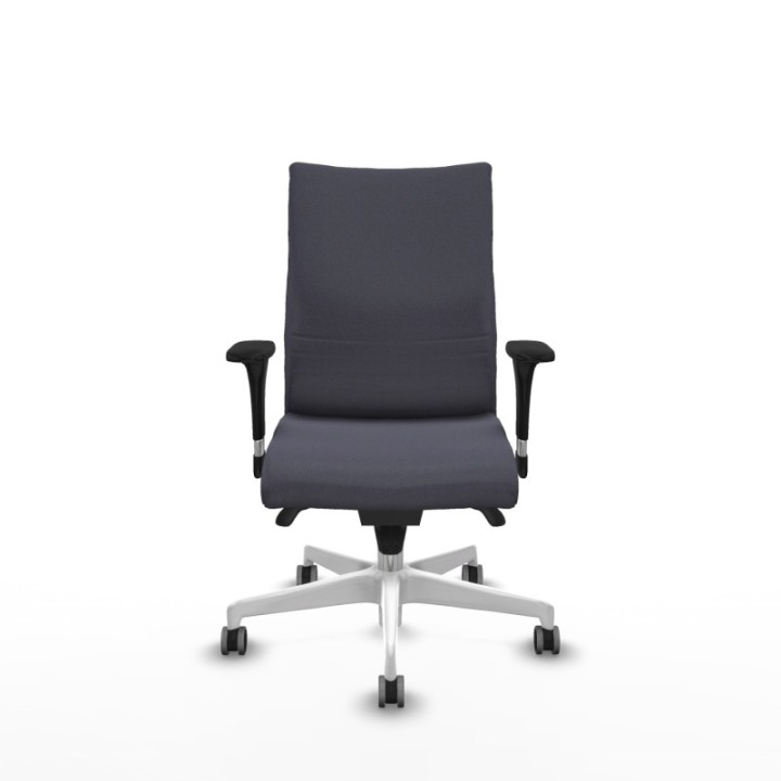 Albacete confidente XL sincro bali gris oscuro brazos 1D cromados base blanca ruedas 65mm engomadas