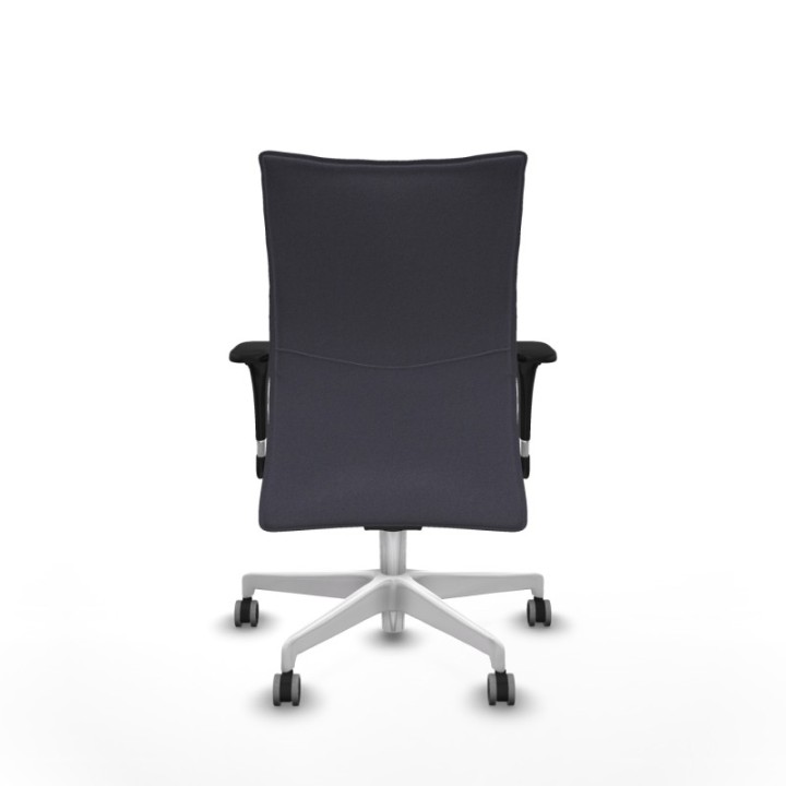 Albacete confidente XL sincro bali gris oscuro brazos 1D cromados base blanca ruedas 65mm engomadas