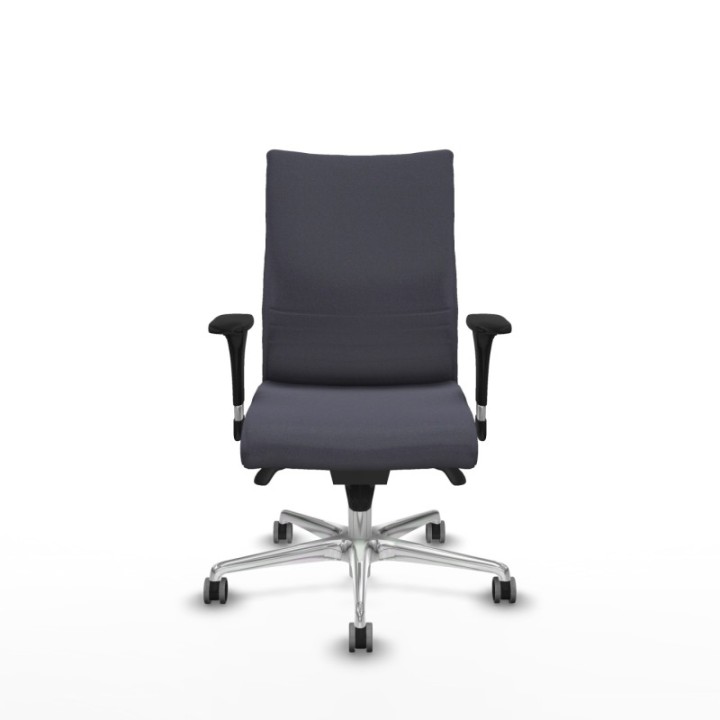 Albacete confidente XL sincro bali gris oscuro brazos 1D cromados base aluminio ruedas 65mm engomadas