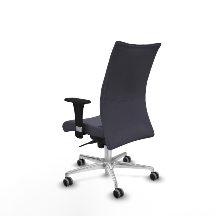 Albacete confidente XL sincro bali gris oscuro brazos 1D cromados base aluminio ruedas 65mm engomadas