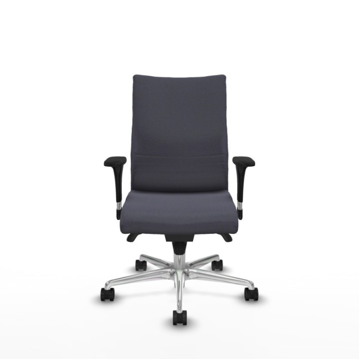 Albacete confidente XL sincro bali gris oscuro brazos 1D cromados base aluminio ruedas 65 mm nailon