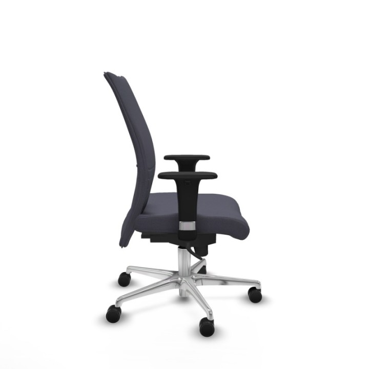 Albacete confidente XL sincro bali gris oscuro brazos 1D cromados base aluminio ruedas 65 mm nailon